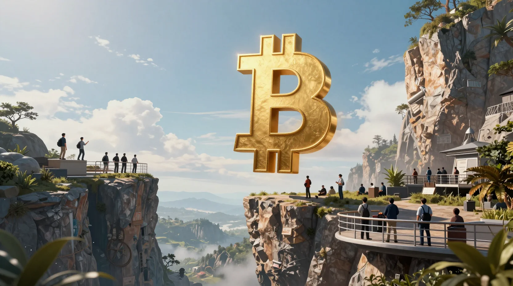 Visual representation of Bitcoin market dynamics and price uncertainty