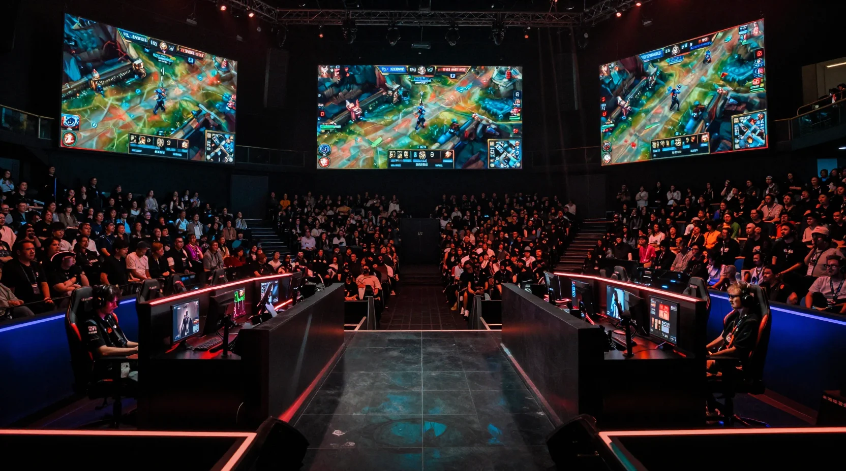 Visual representation of esports competition atmosphere