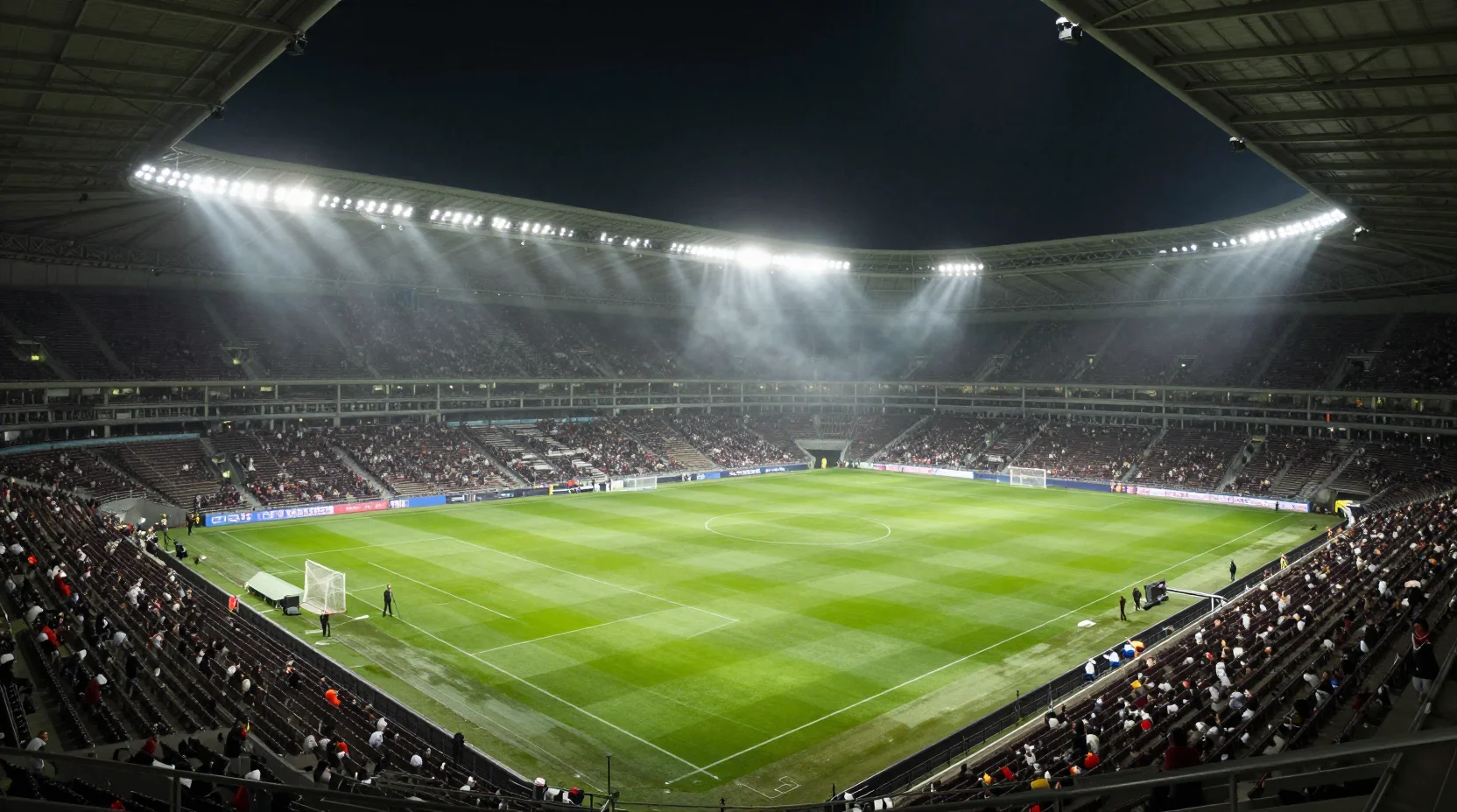 Visual representation of a Champions League night atmosphere