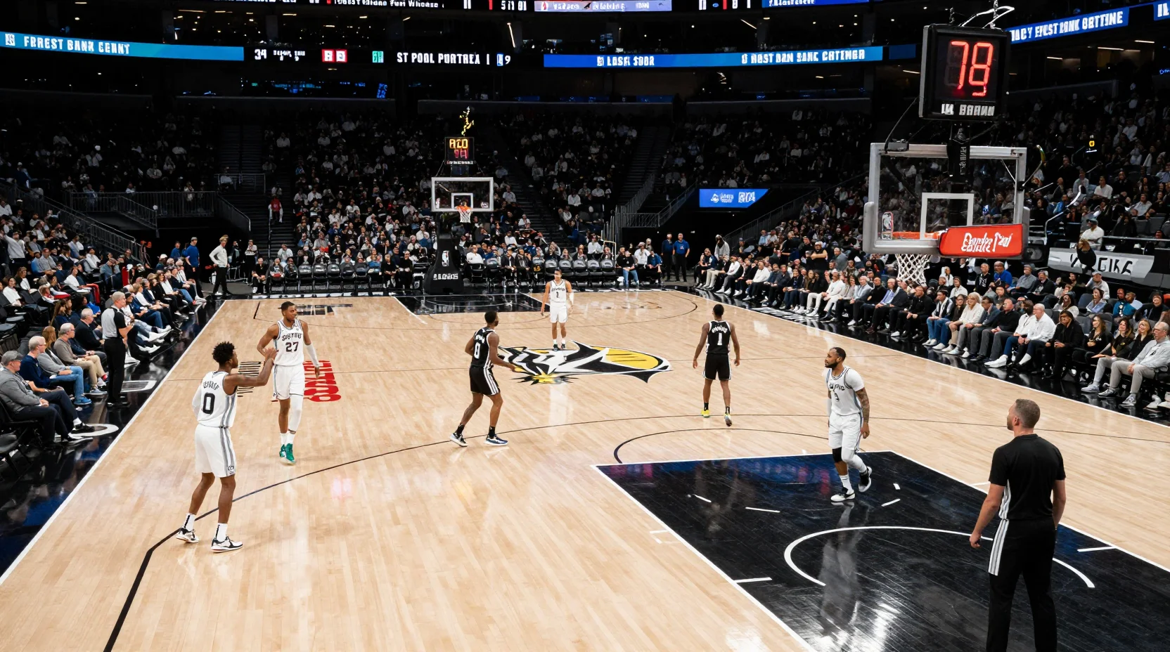 San Antonio Spurs in action at the Frost Bank Center