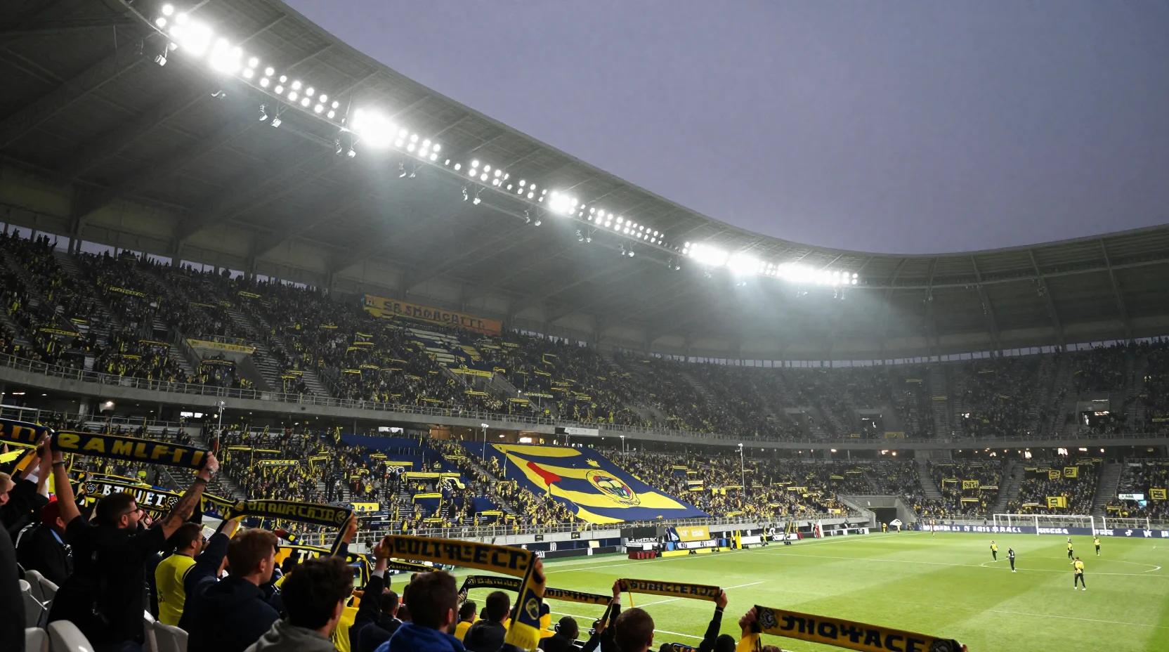 UEFA Europa League match scene at Şükrü Saracoğlu Stadium