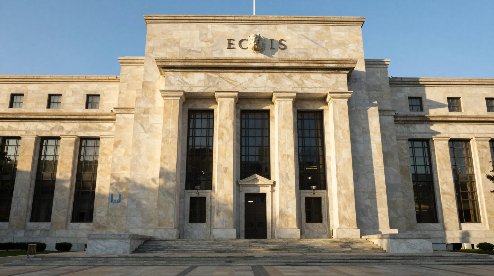 Federal Reserve building at golden hour