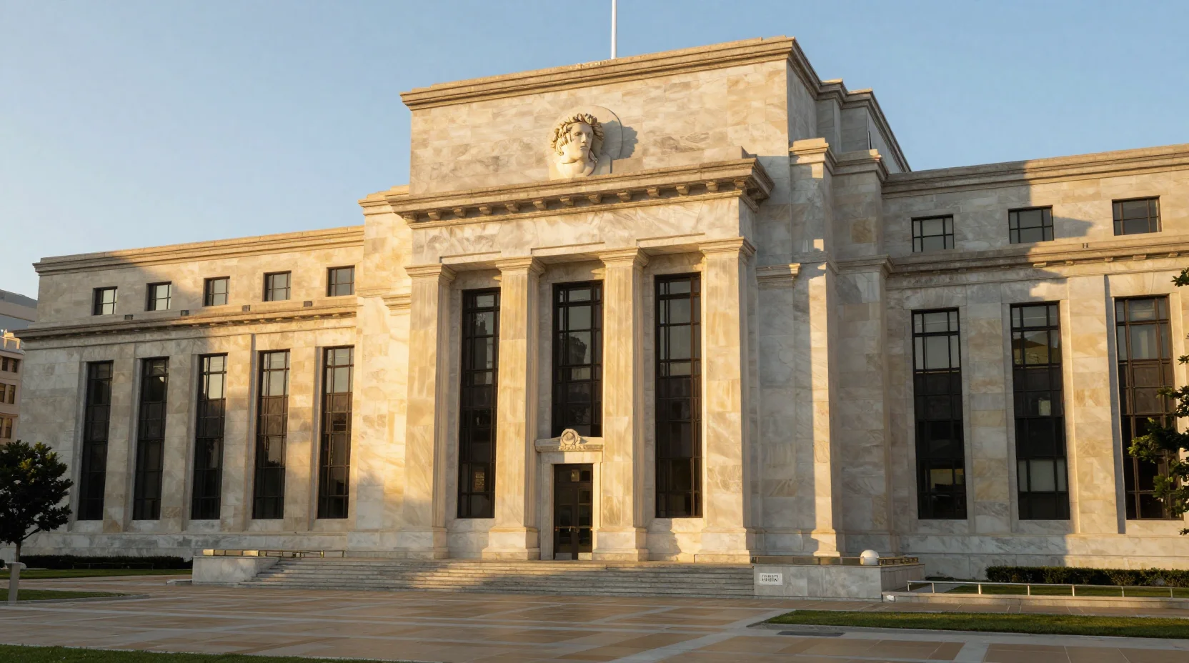 Federal Reserve Building at golden hour