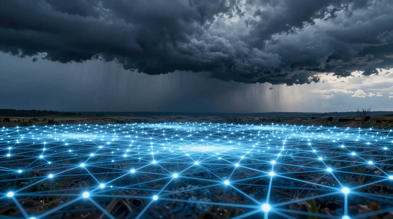 Digital landscape representing the tension between crypto innovation and regulatory oversight