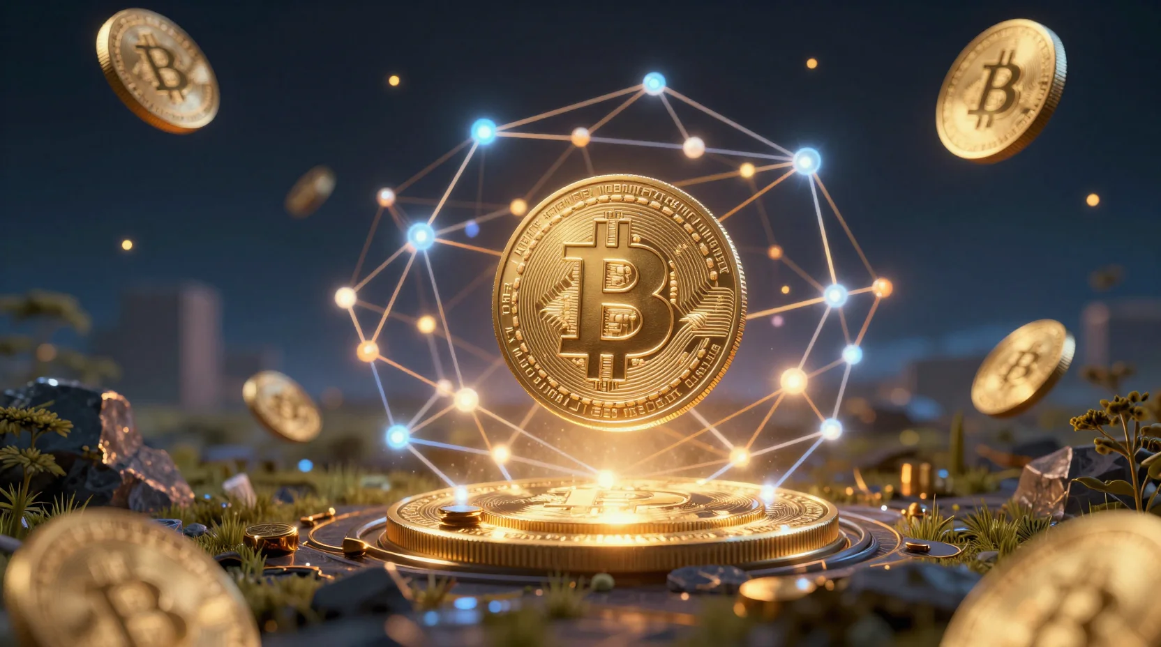 Bitcoin digital landscape visualization