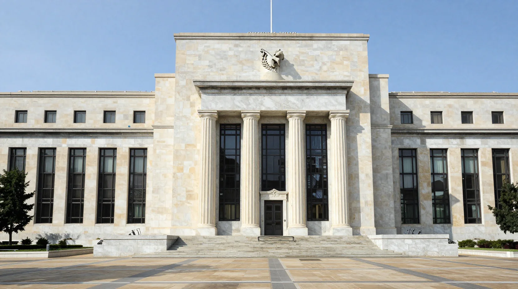 Federal Reserve building representing market stability and institutional strength