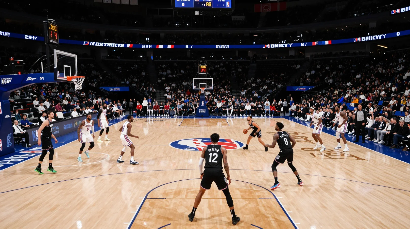 Knicks vs 76ers basketball arena matchup