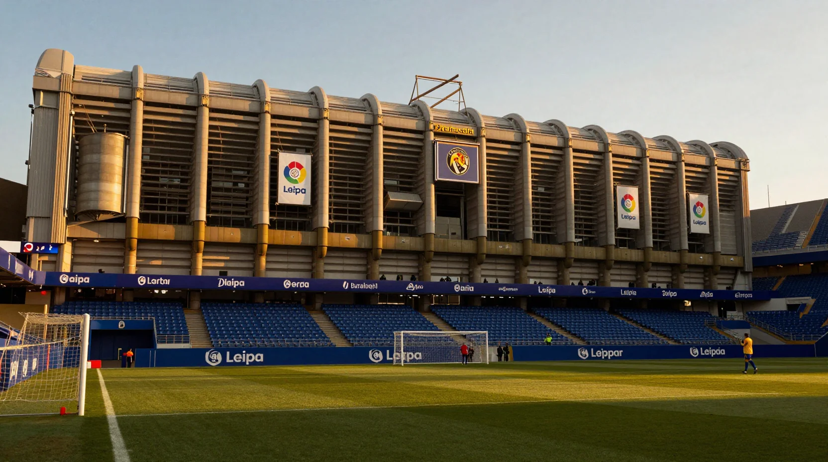 La Liga match scene at Santiago Bernabéu stadium