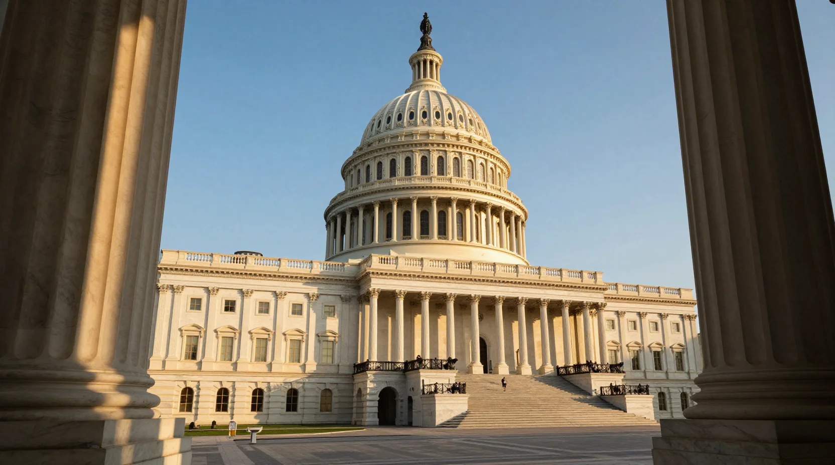 United States Capitol building at golden hour