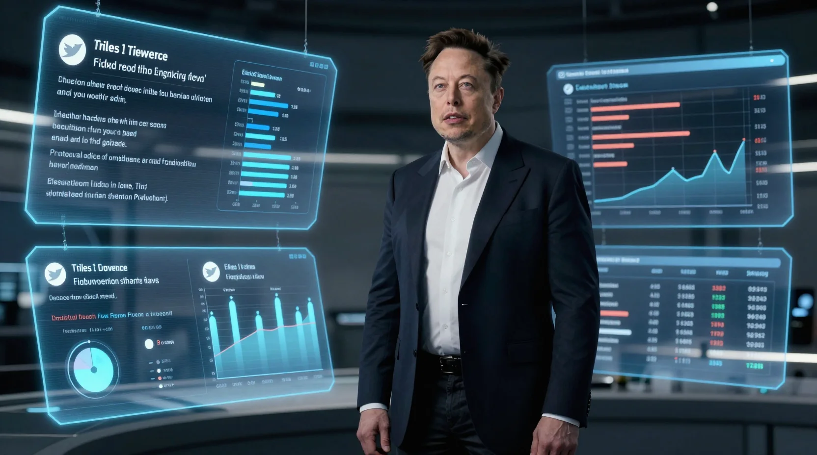 Visual representation of Elon Musk's social media activity analysis