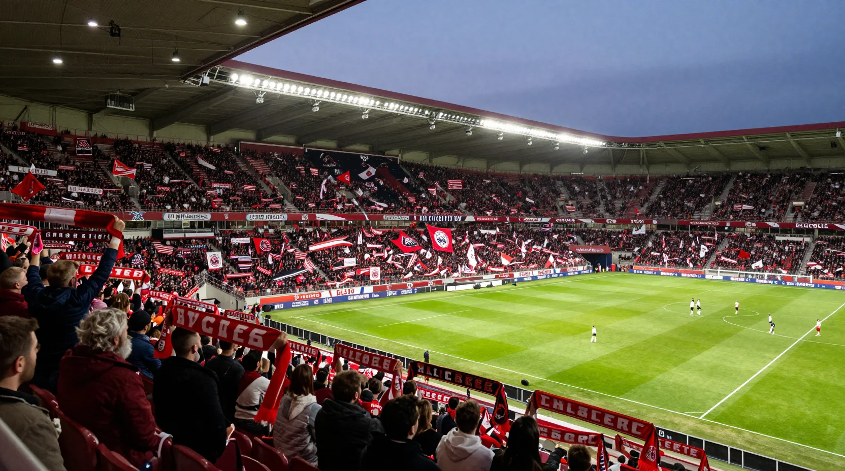 Stade Pierre-Mauroy filled with passionate Lille OSC supporters