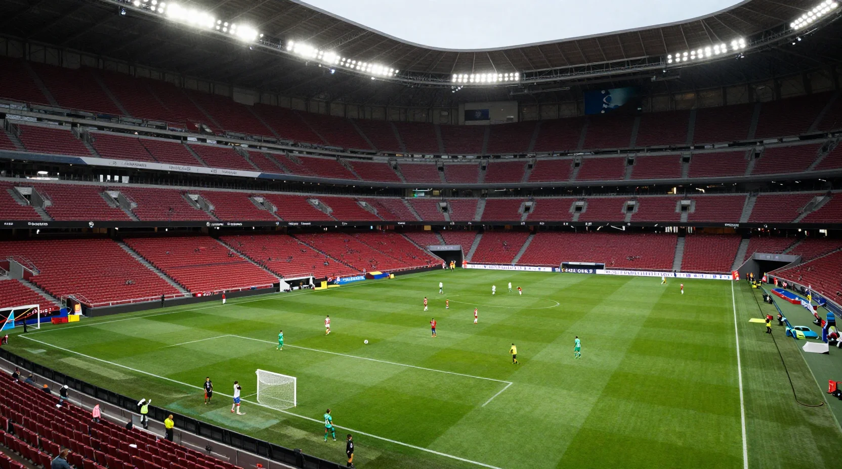 LaLiga football match scene at Wanda Metropolitano Stadium with passionate crowd