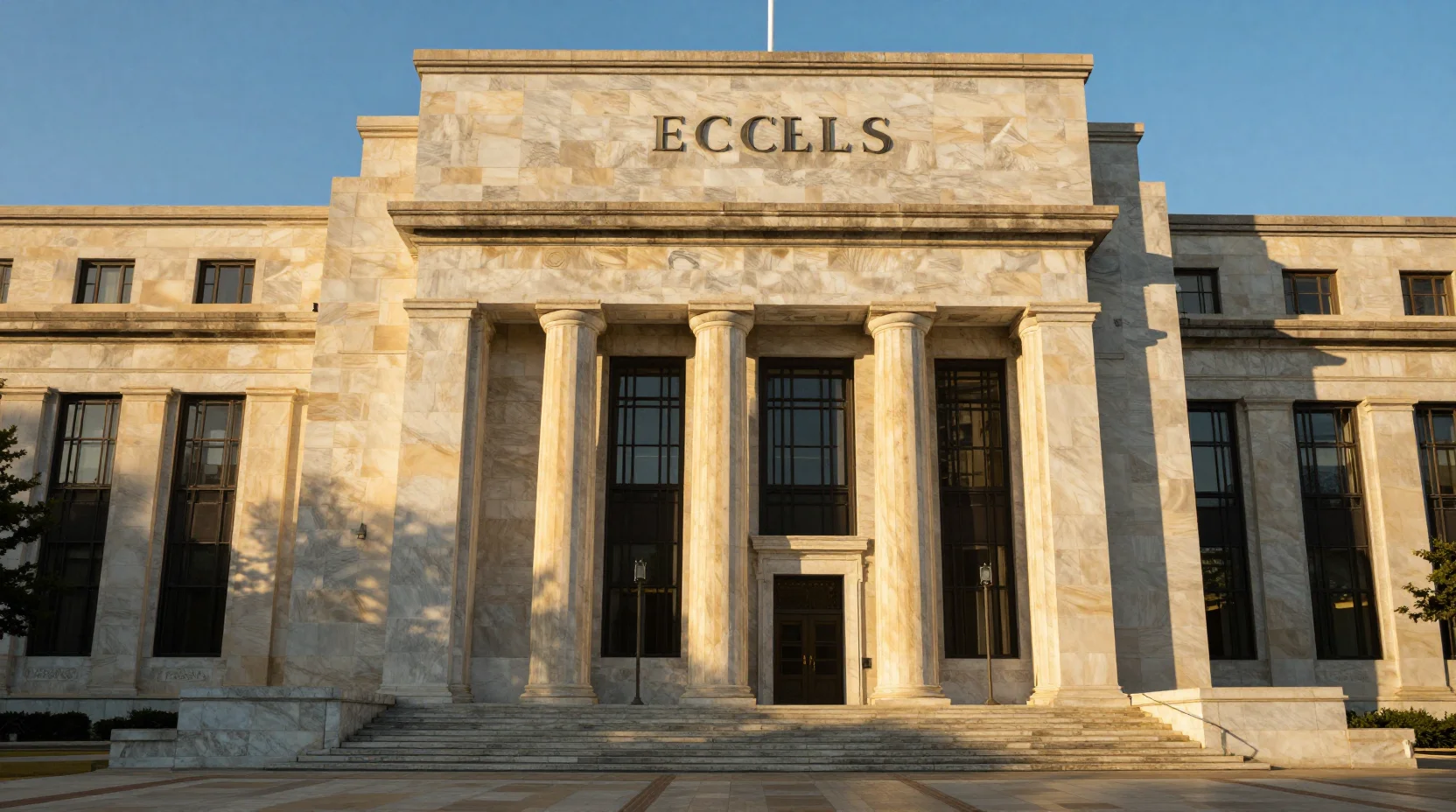Federal Reserve Building at golden hour