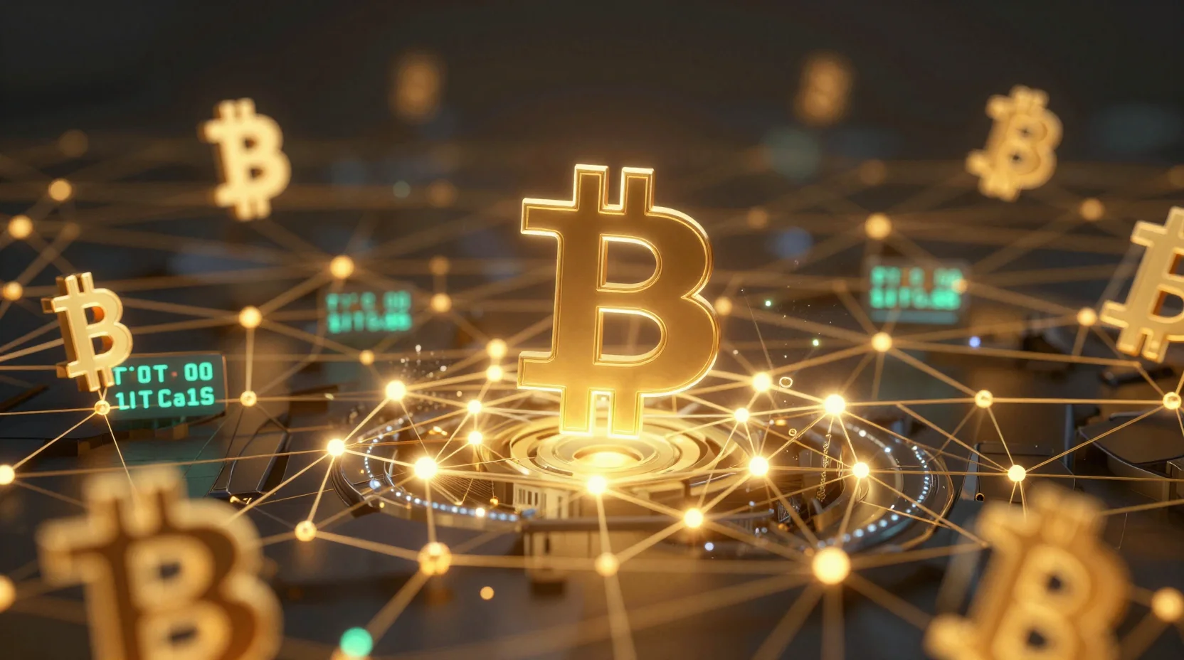 Bitcoin at critical resistance level - digital visualization of market testing $105,000 barrier