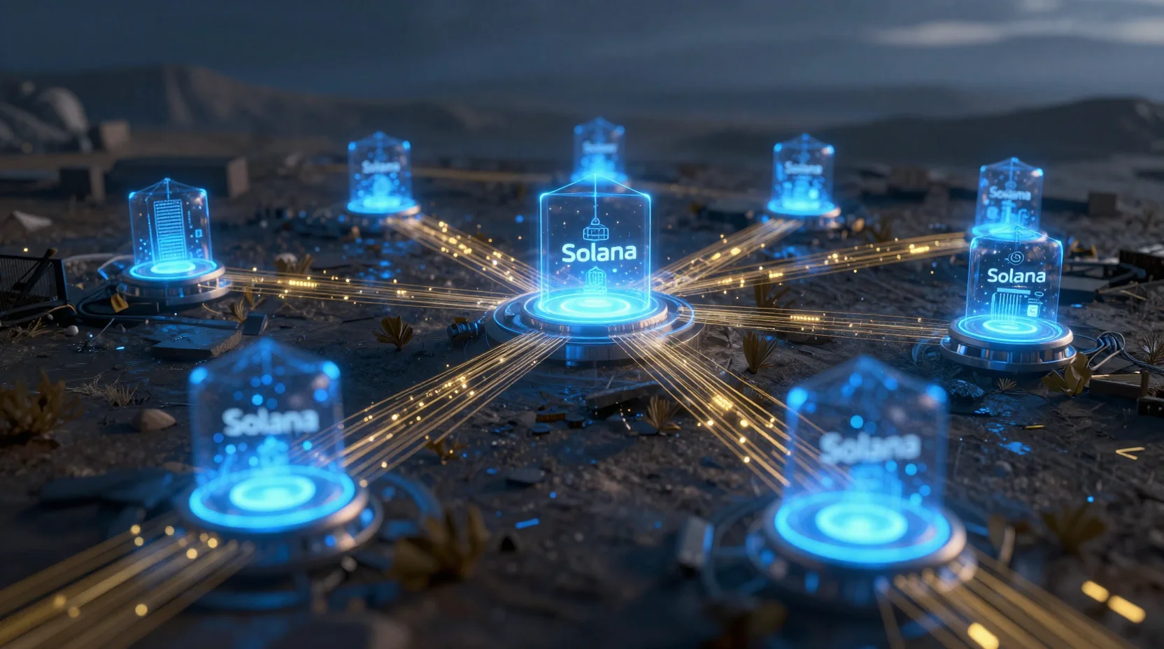 Solana blockchain network visualization