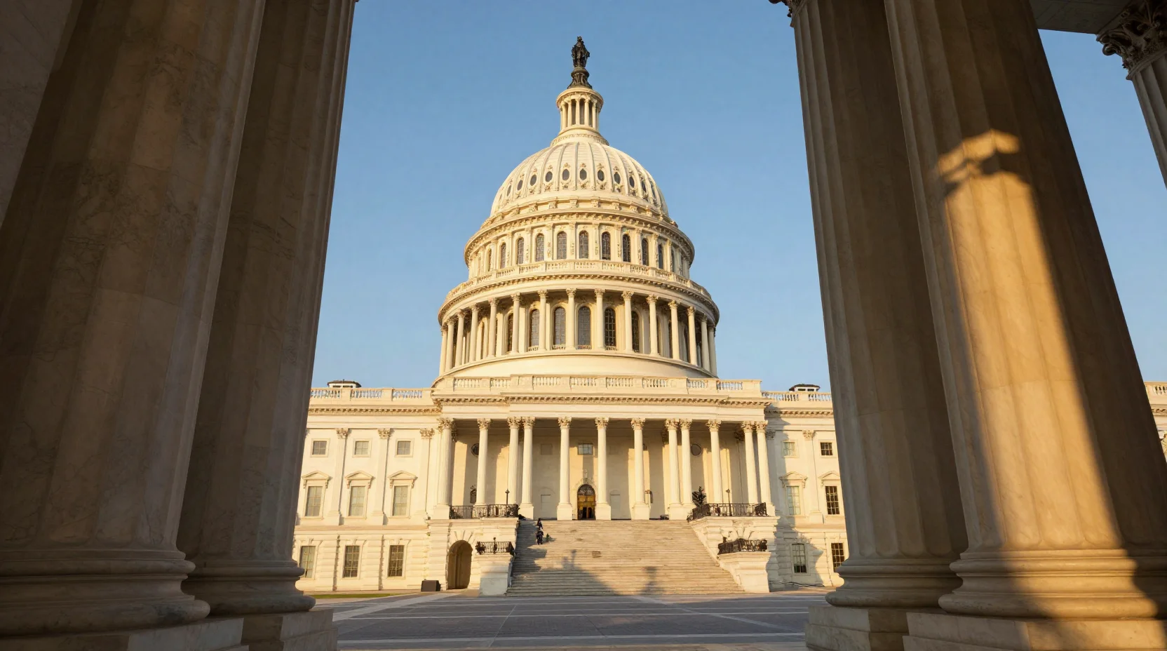 United States Capitol building at golden hour representing governmental authority and the weight of policy decisions