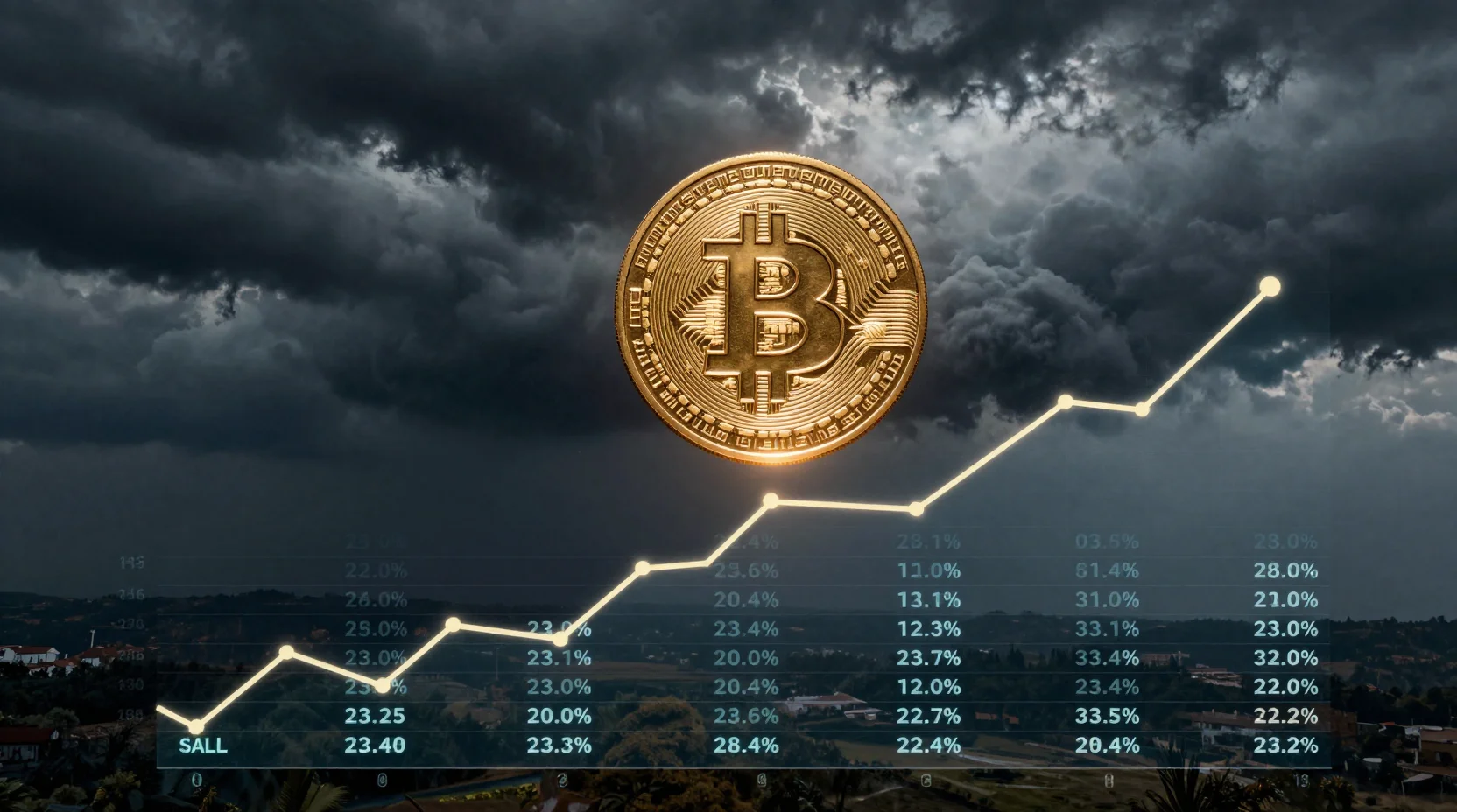 Bitcoin price decline through turbulent market conditions