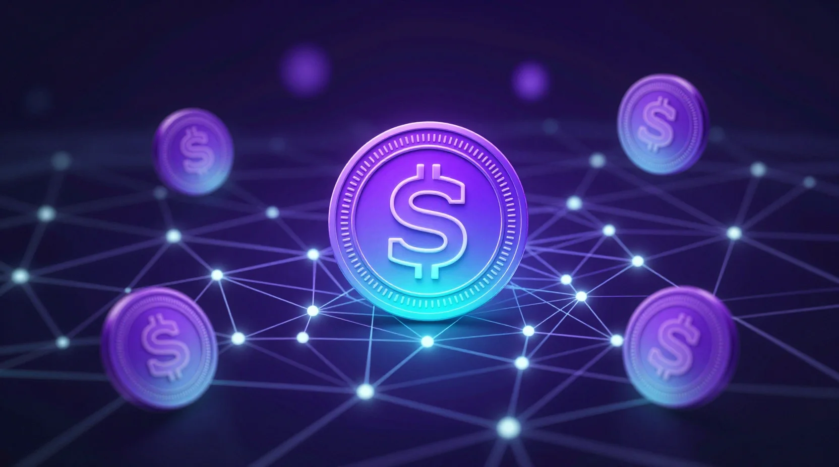 Cosmic visualization of Solana's blockchain network with interconnected nodes and data streams