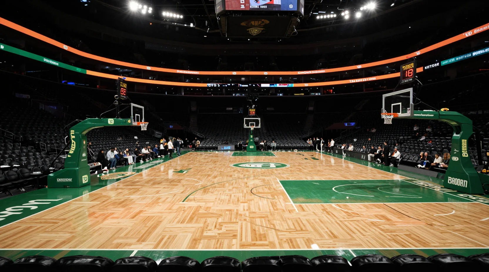 TD Garden arena atmosphere for Trail Blazers vs Celtics matchup