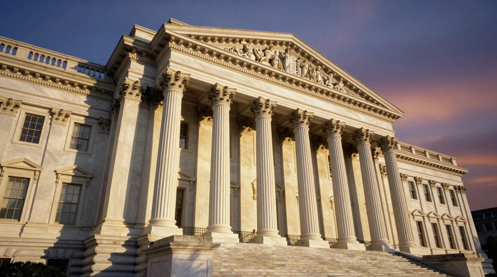 Federal Reserve building at golden hour
