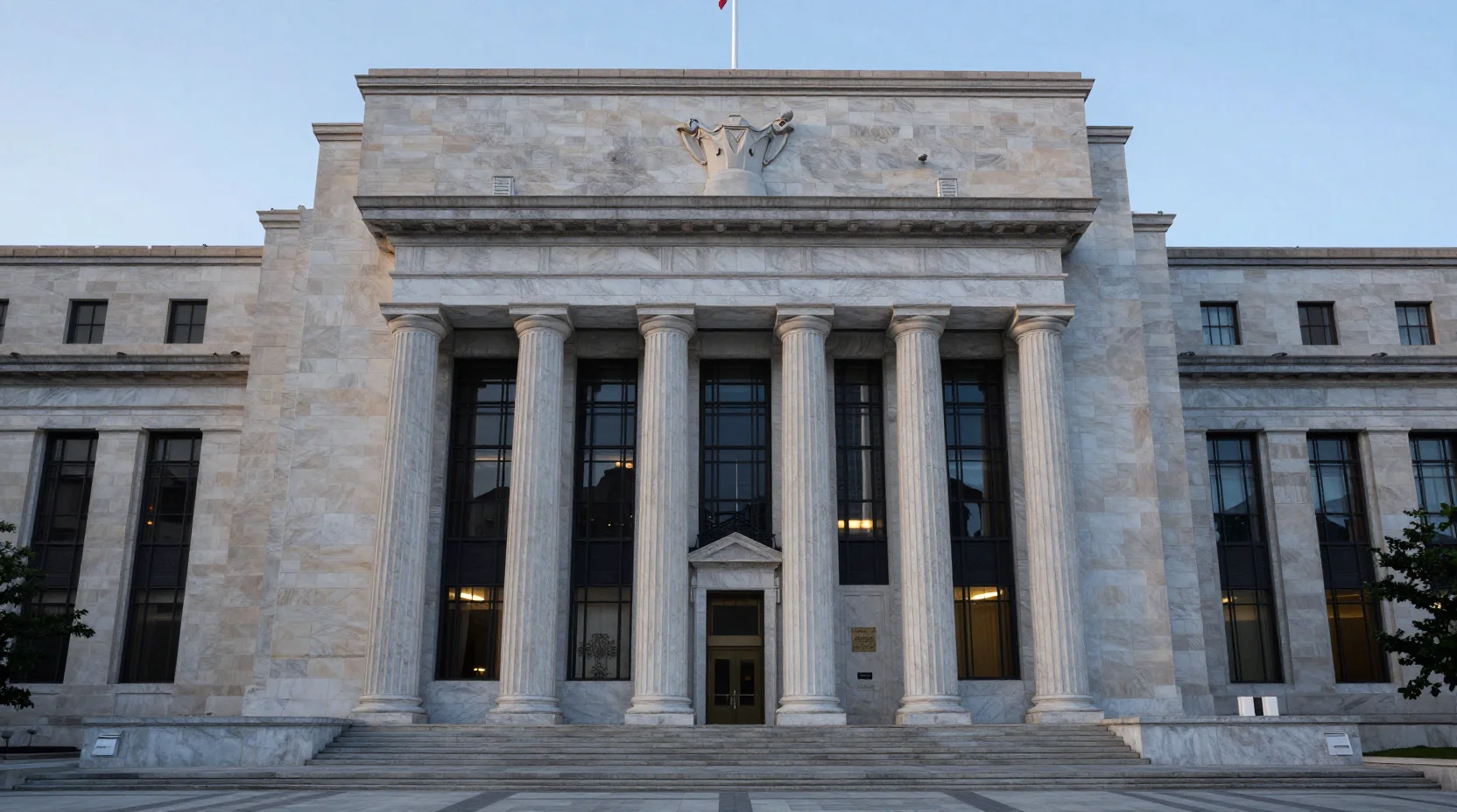 Federal Reserve building at dusk, symbolizing the gravity of monetary policy decisions