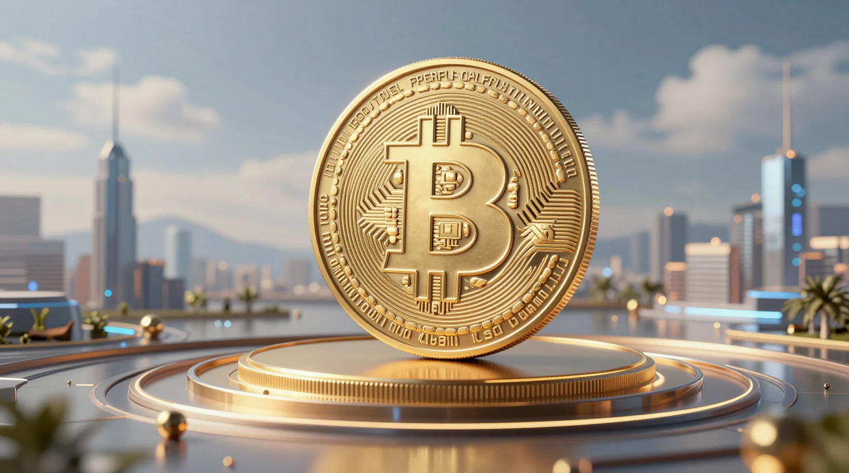 MegaETH token materializing in a cosmic digital landscape