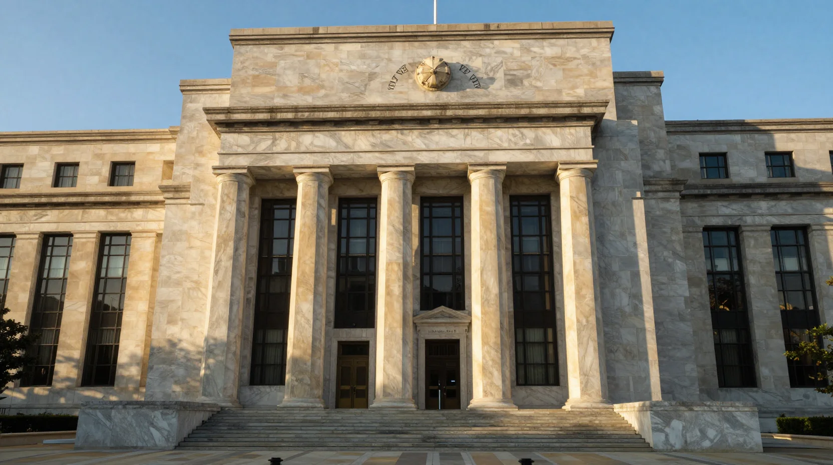 Federal Reserve Building at golden hour