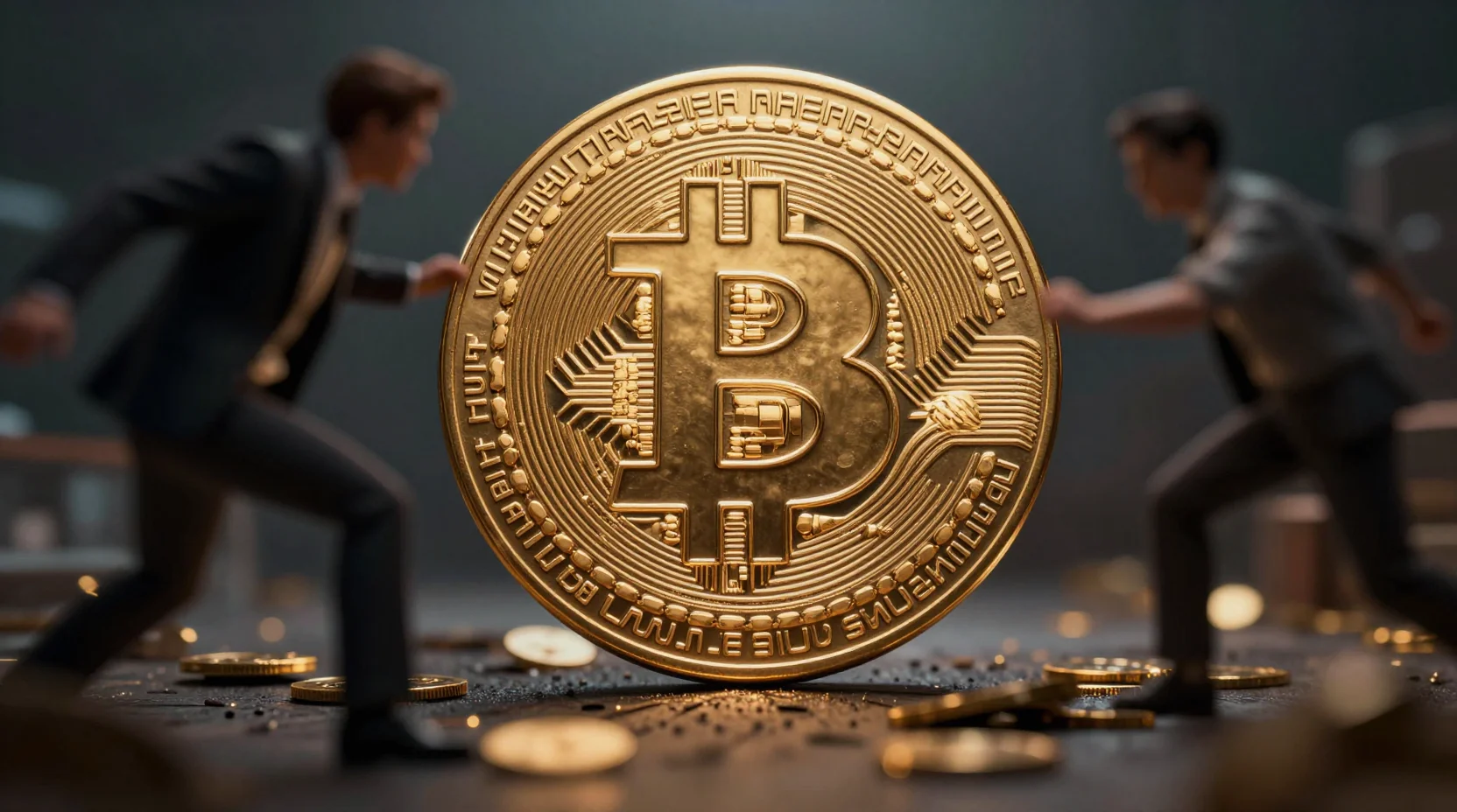 Visual representation of Bitcoin's struggle amid market headwinds