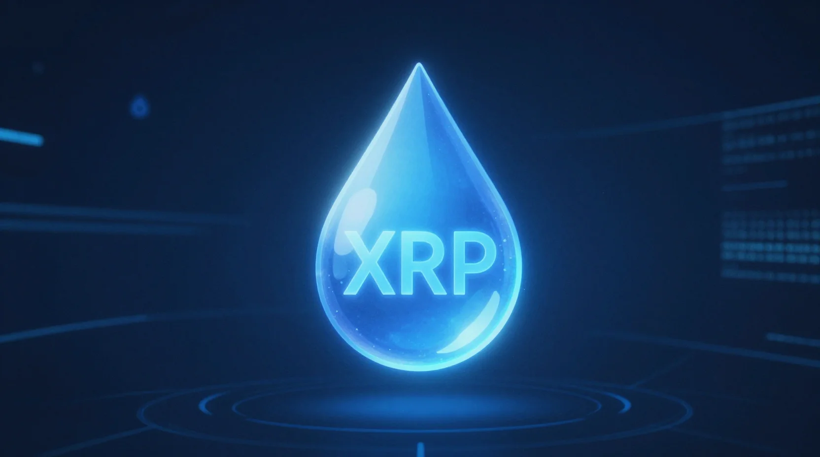 Digital visualization of XRP cryptocurrency in market consolidation phase