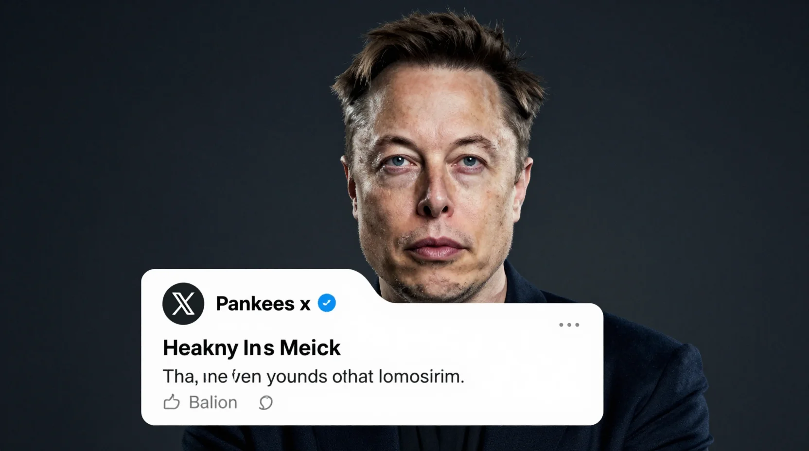 Digital representation of Elon Musk's presence on X platform