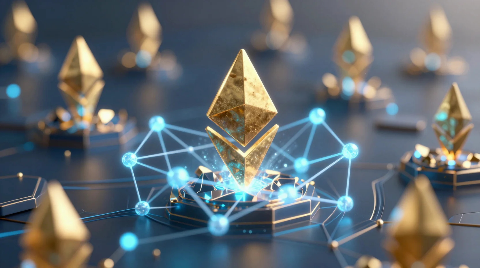 Ethereum crystals in a digital blockchain network