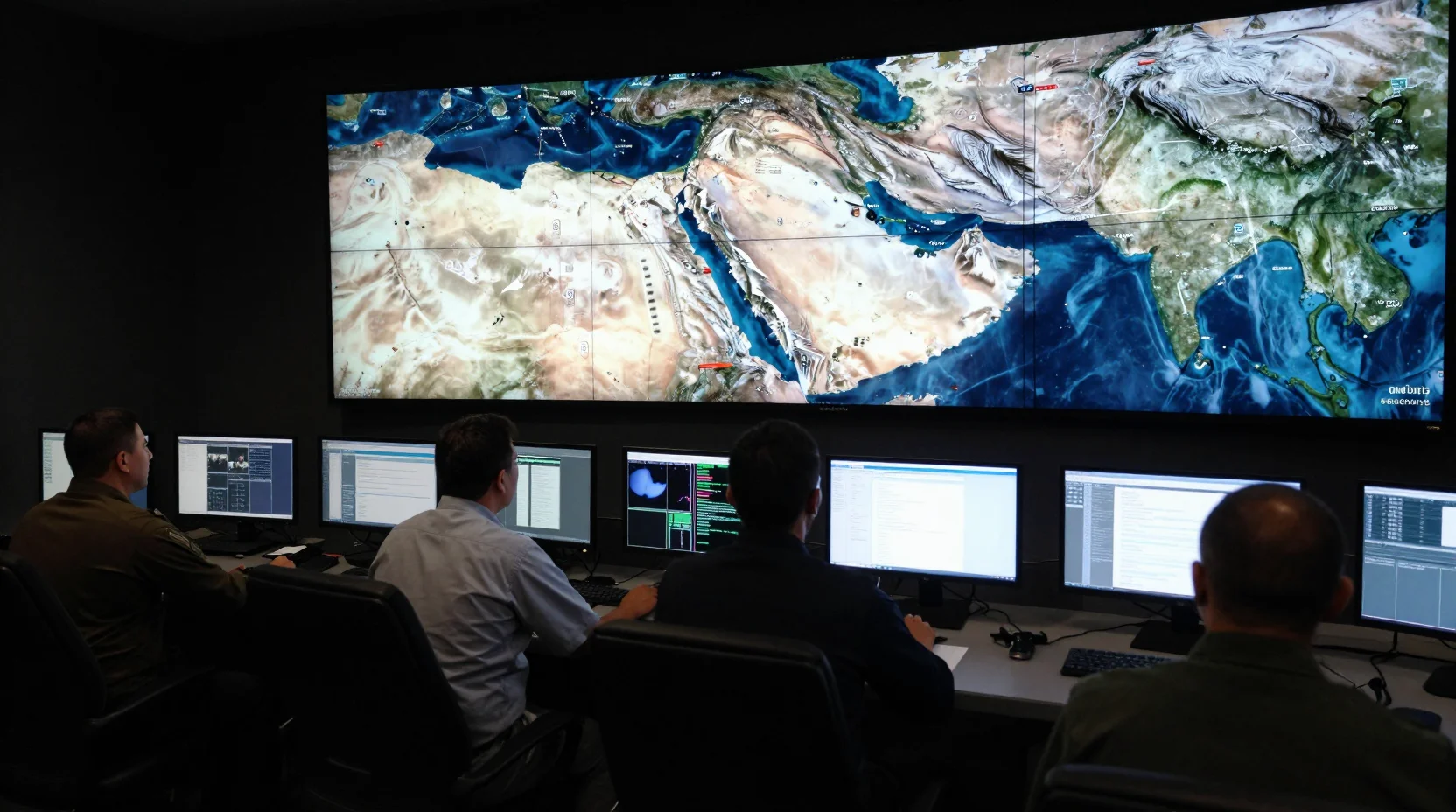 US military command center monitoring operations
