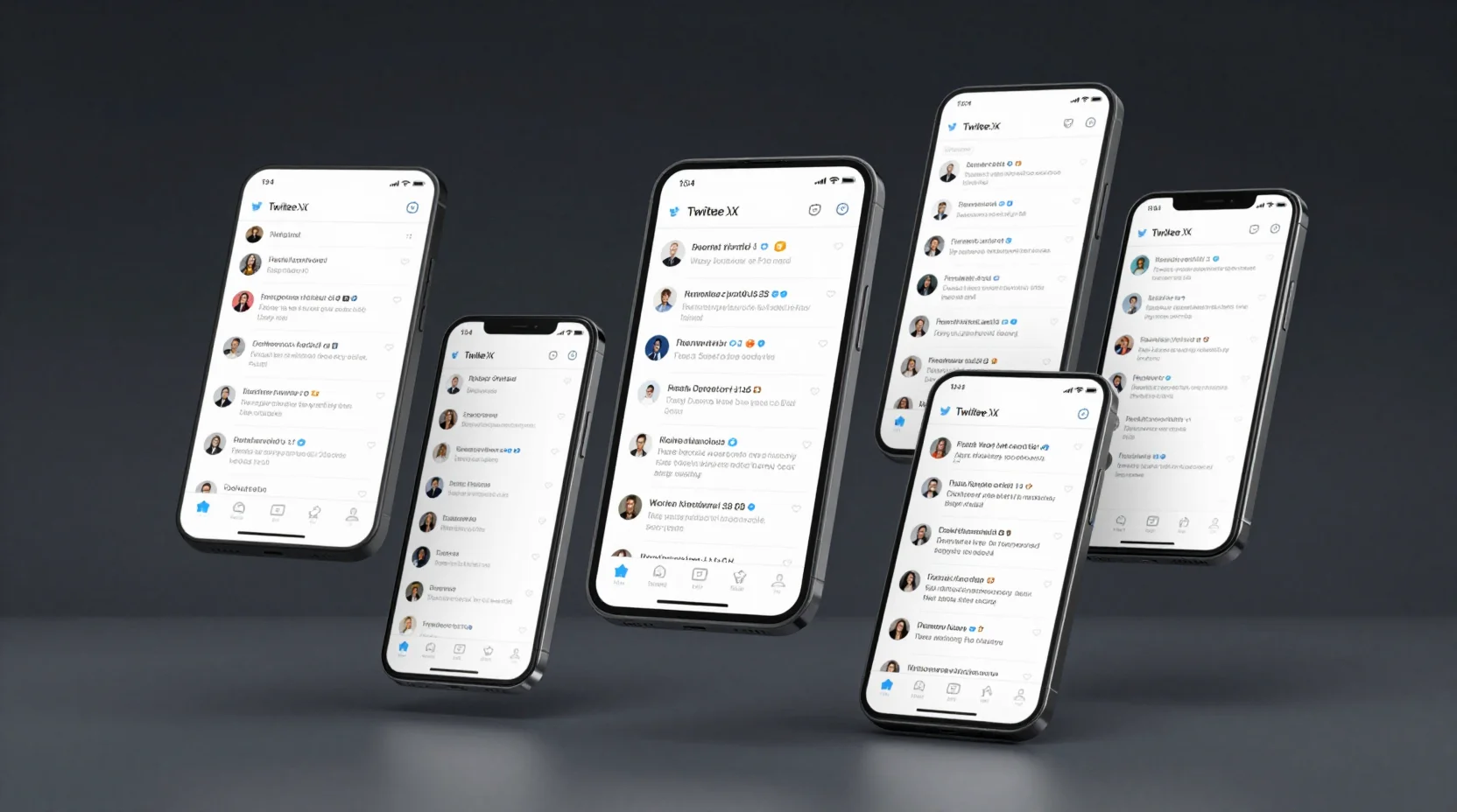 Digital workspace showing cascading social media notifications and platform management