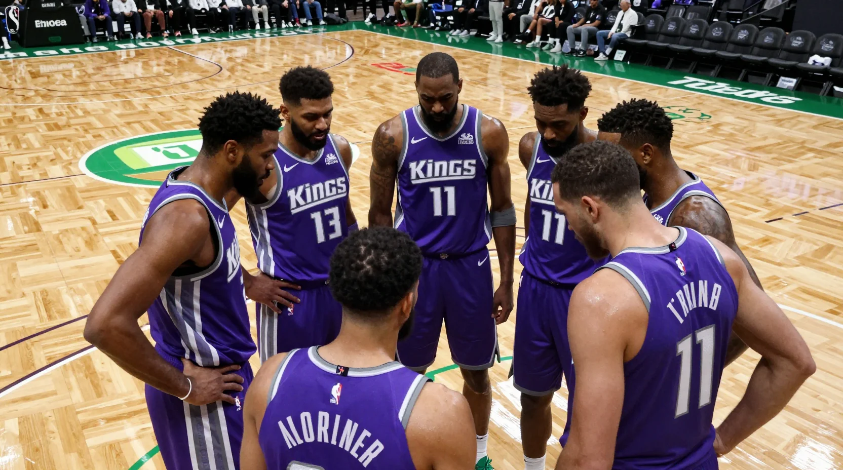 NBA game atmosphere at TD Garden with Kings and Celtics competing