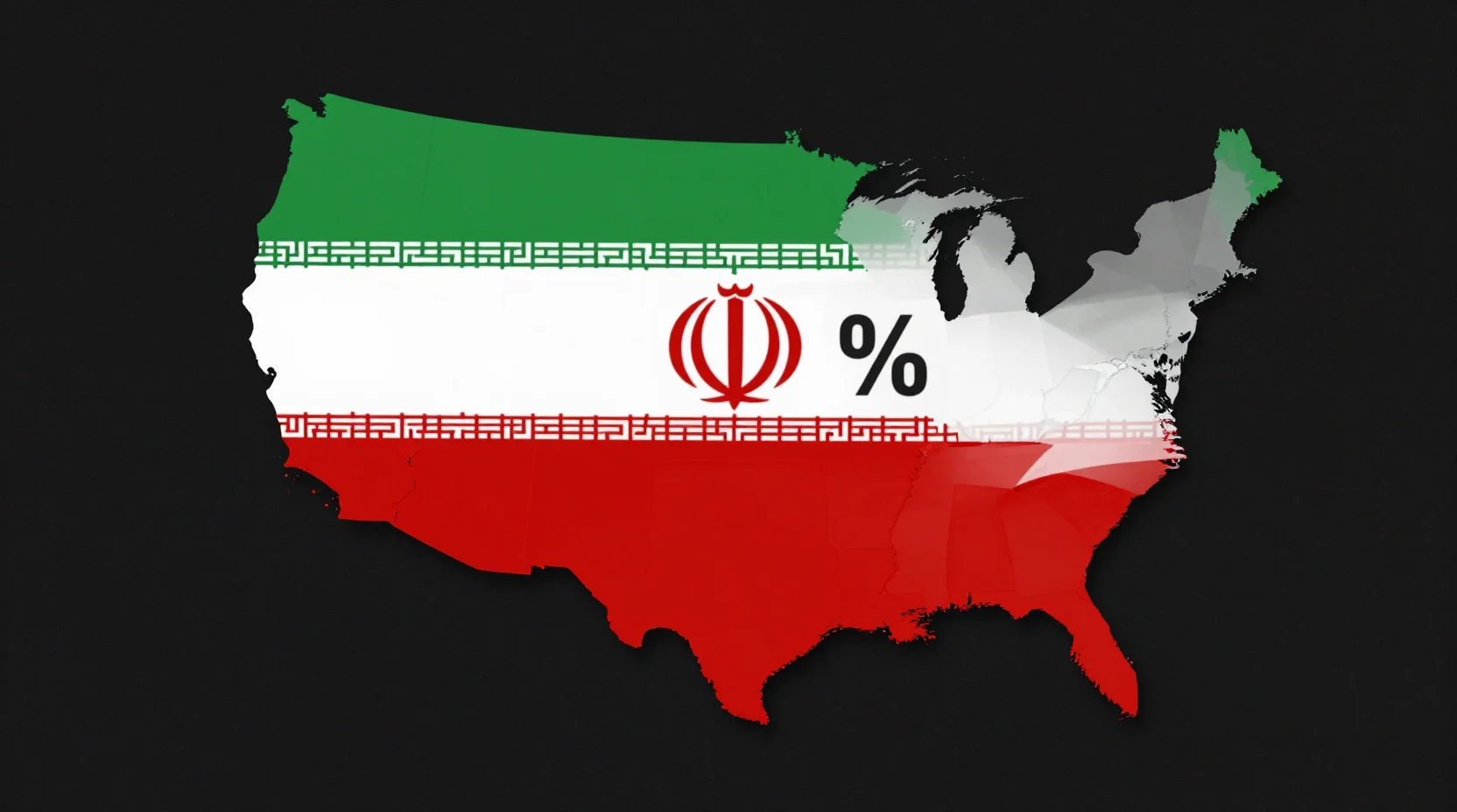 Early hook: Vector illustration showing US-Iran prediction with Yes/No split composition