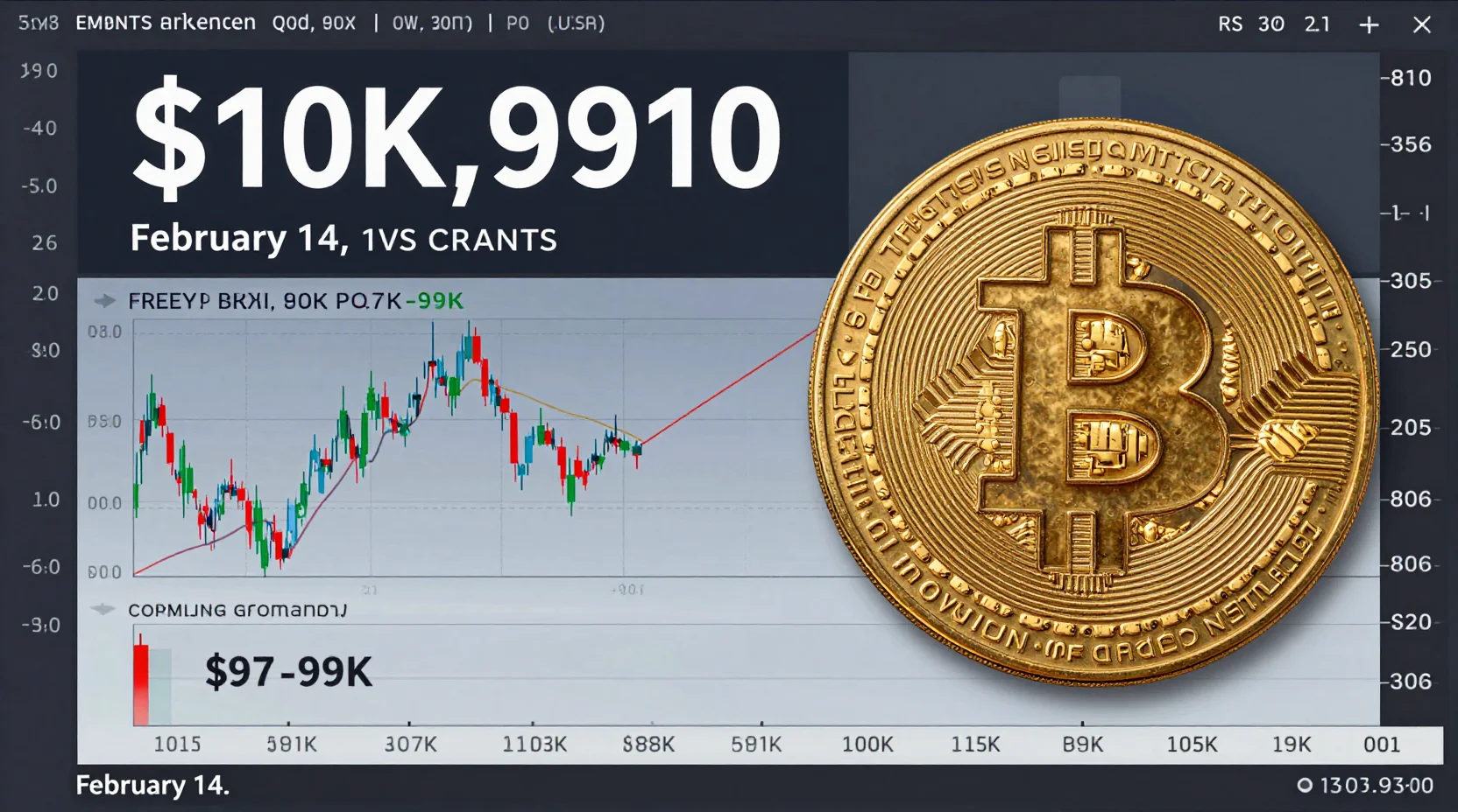 Story overview: Bitcoin's journey to $100K on February 14
