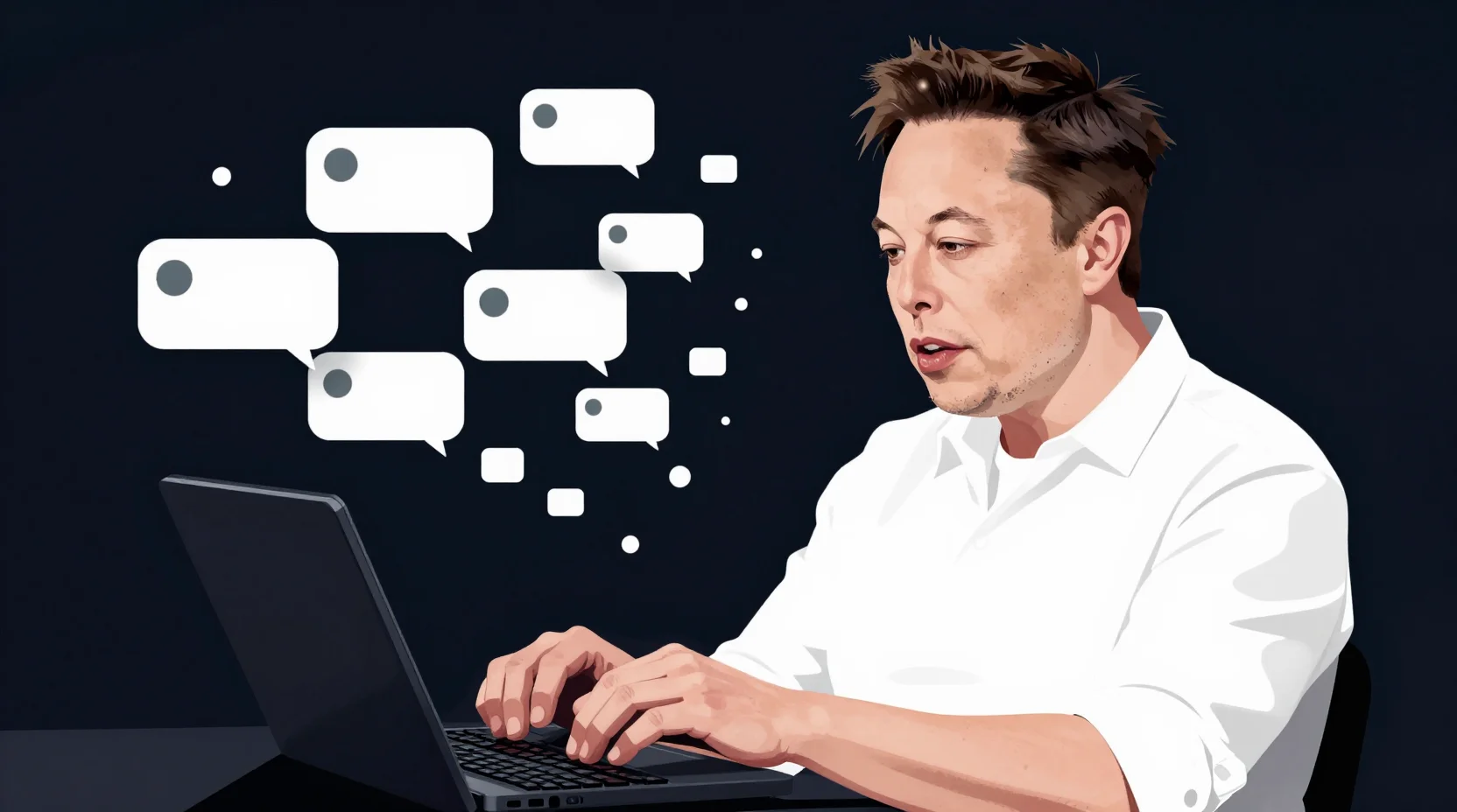 Mid-article: Dynamic scene showing intense tweeting activity with energy and motion