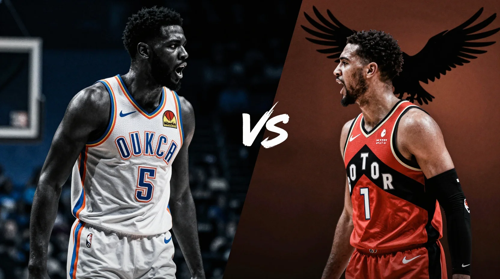 Visual overview of Thunder vs Raptors NBA matchup analysis