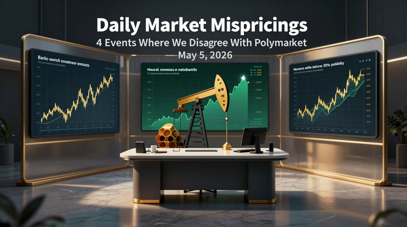 Daily Market Mispricings: 4 Events Where We Disagree With Polymarket β May 5, 2026