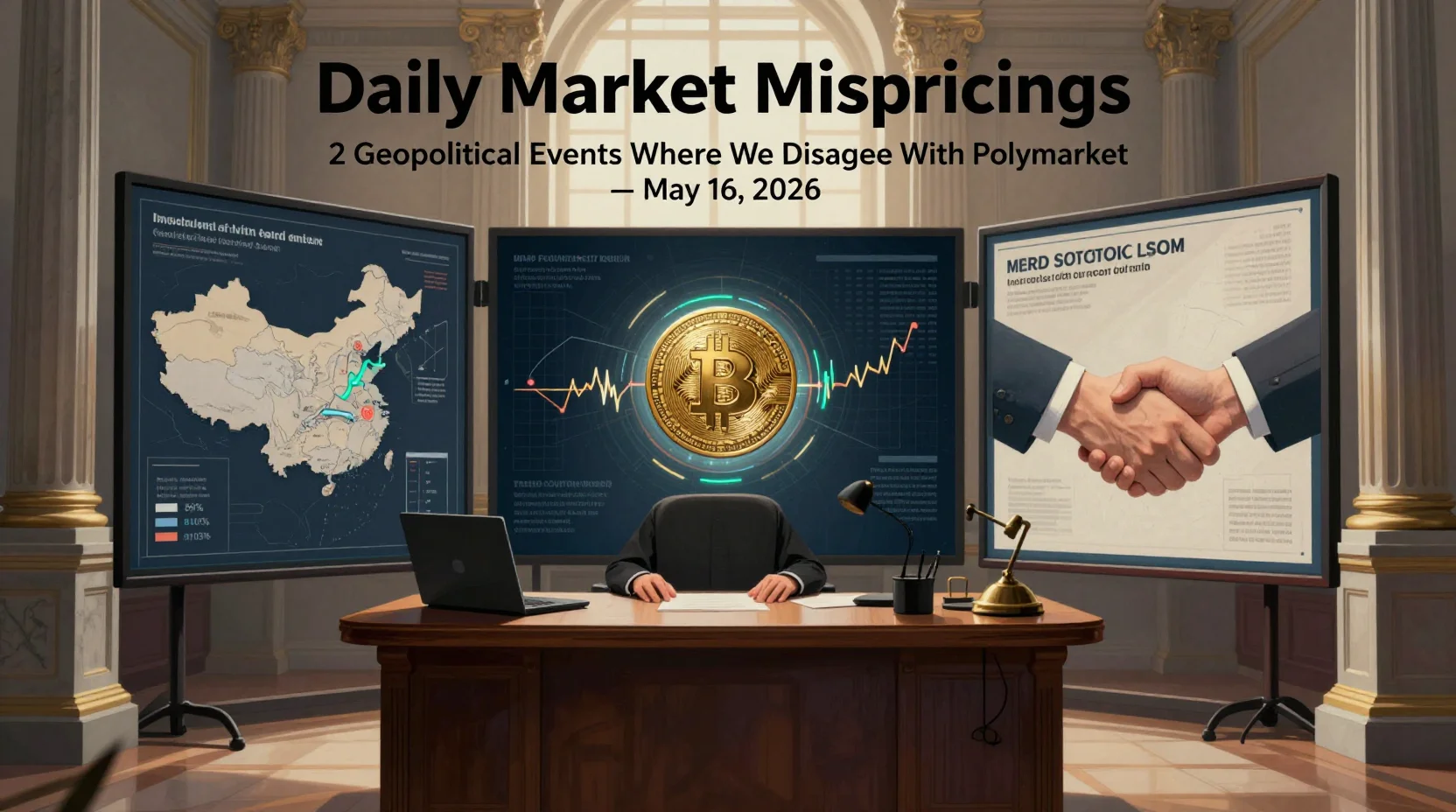 Daily Market Mispricings: 2 Geopolitical Events Where We Disagree With Polymarket — May 16, 2026