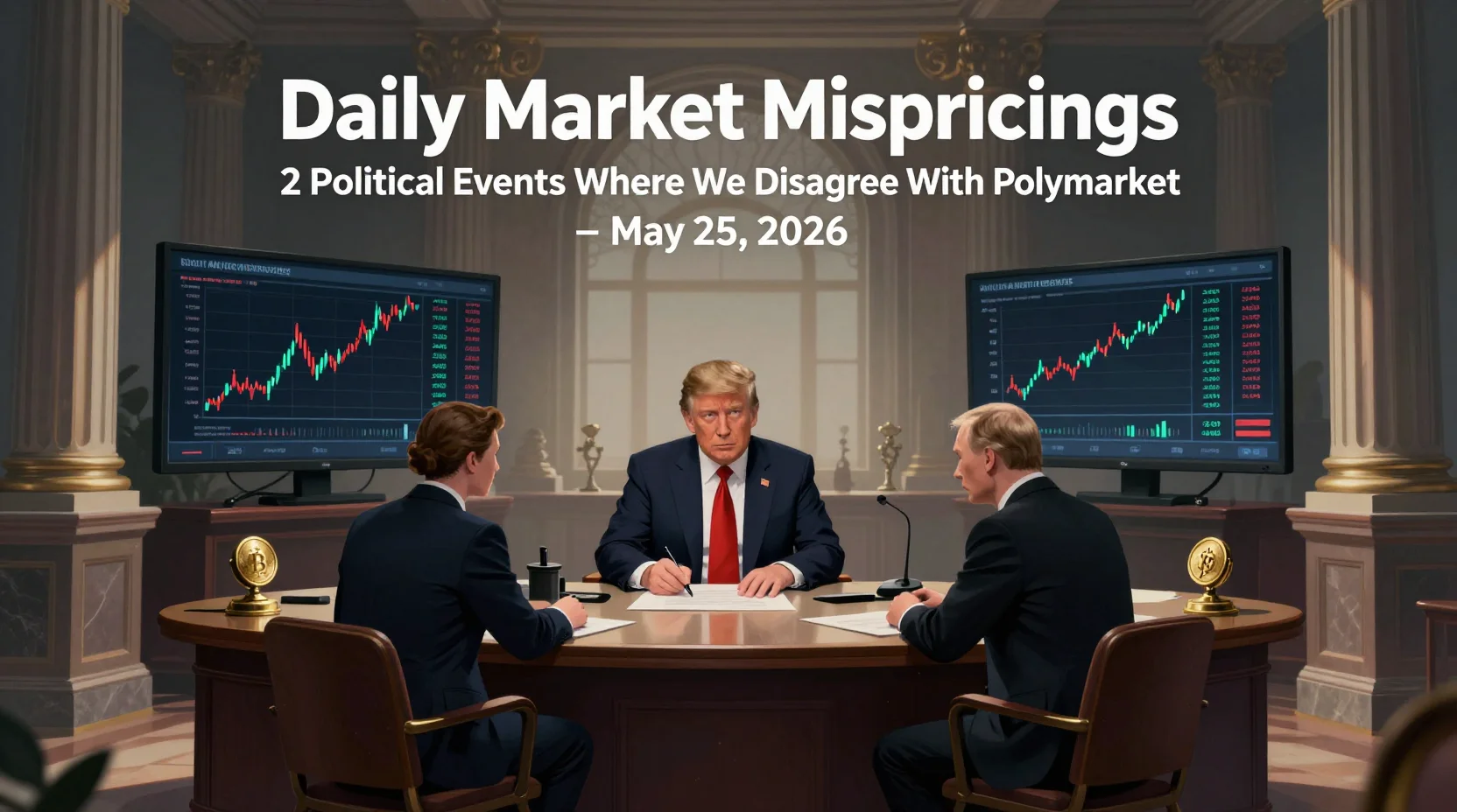 Daily Market Mispricings: 2 Political Events Where We Disagree With Polymarket — May 25, 2026