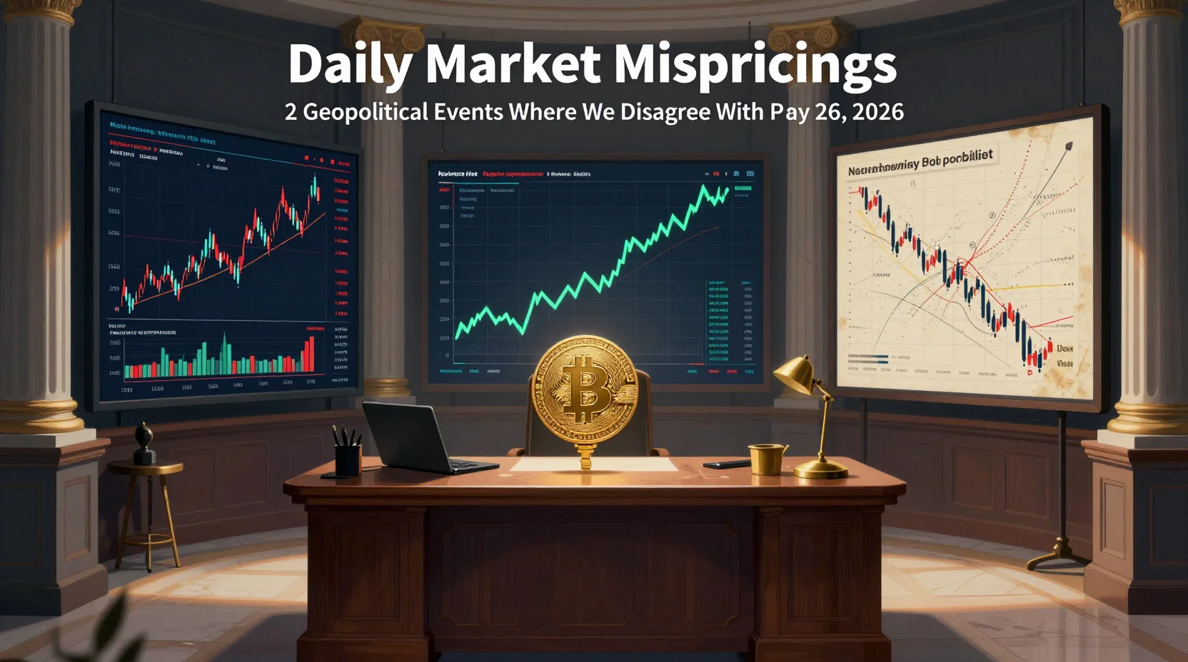 Daily Market Mispricings: 2 Geopolitical Events Where We Disagree With Polymarket — May 26, 2026
